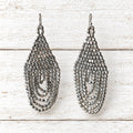 Pendientes cortina gota plateados