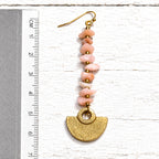 Pendientes tribal chip rosa