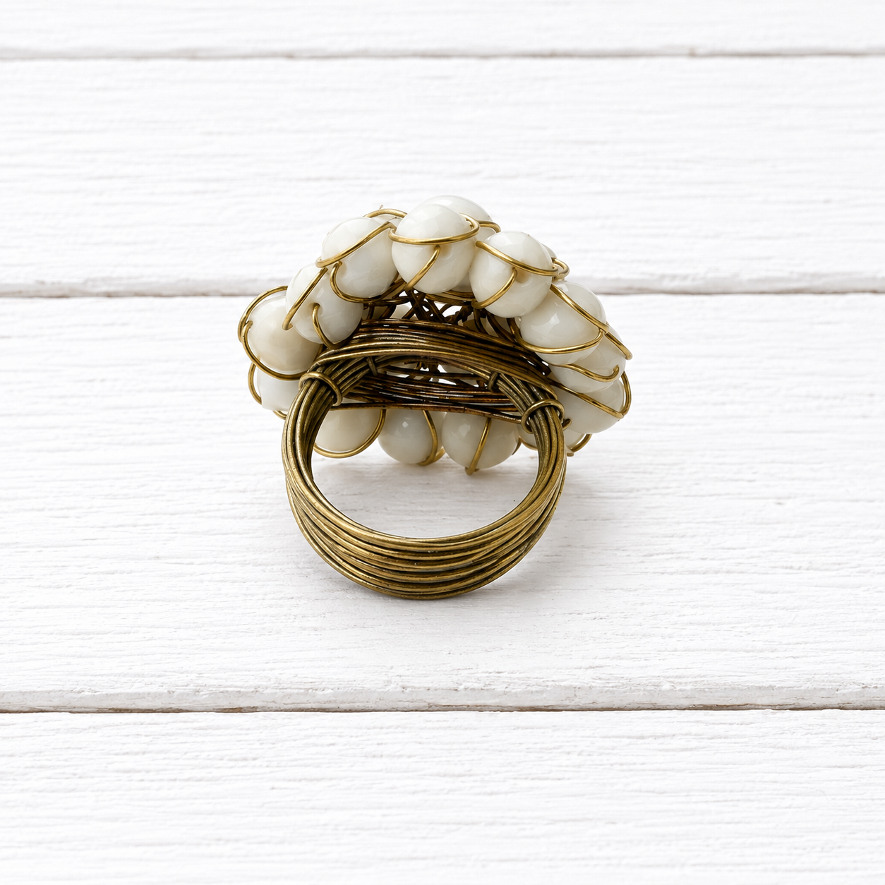 Anillo alambre natural