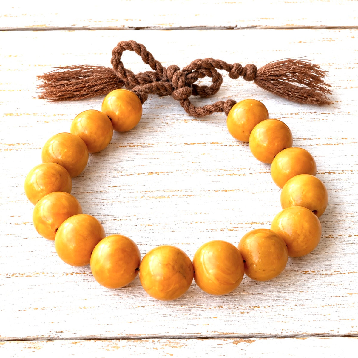 Gargantilla bolas naranja