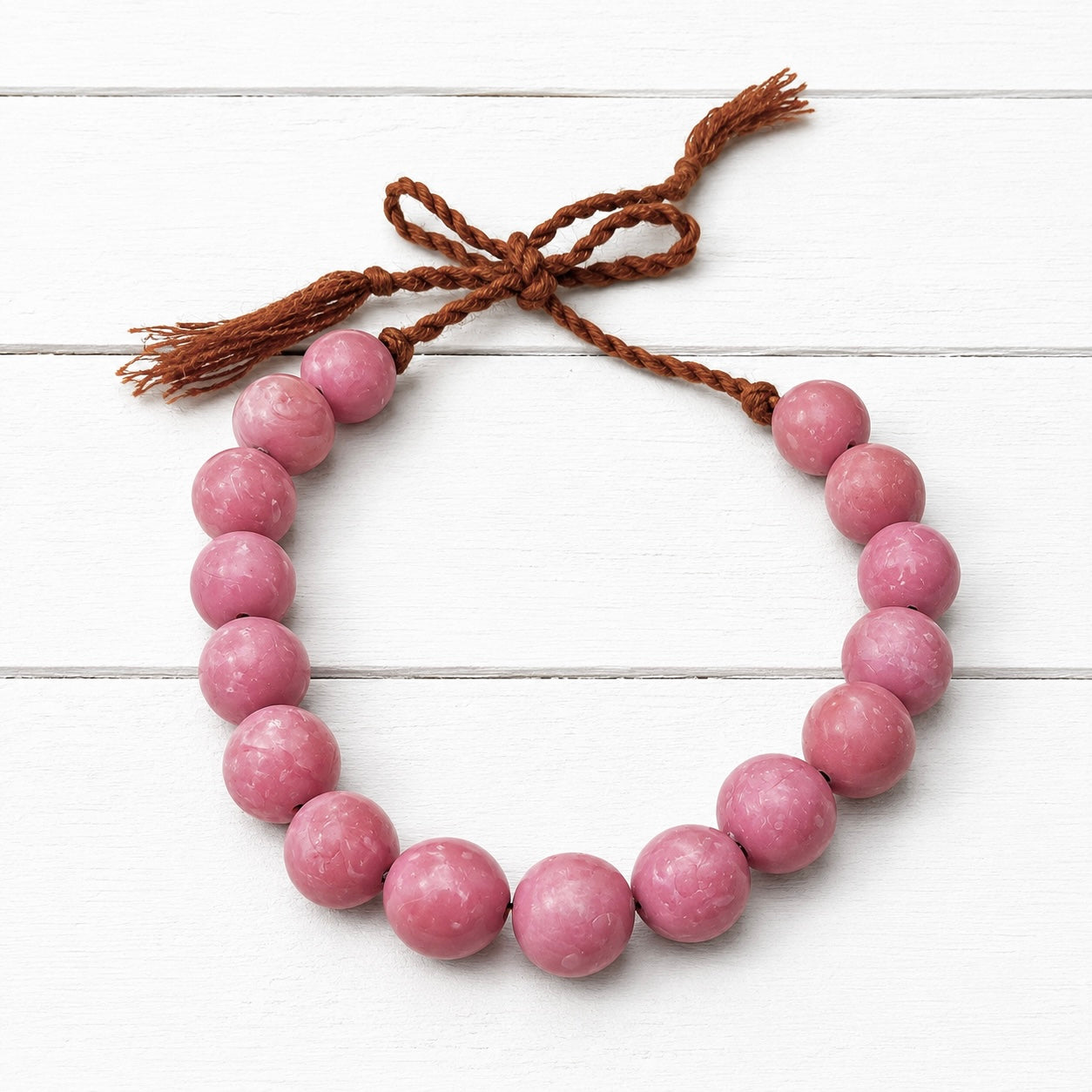 Gargantilla bolas rosa