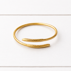 Pulsera doble dorada mate