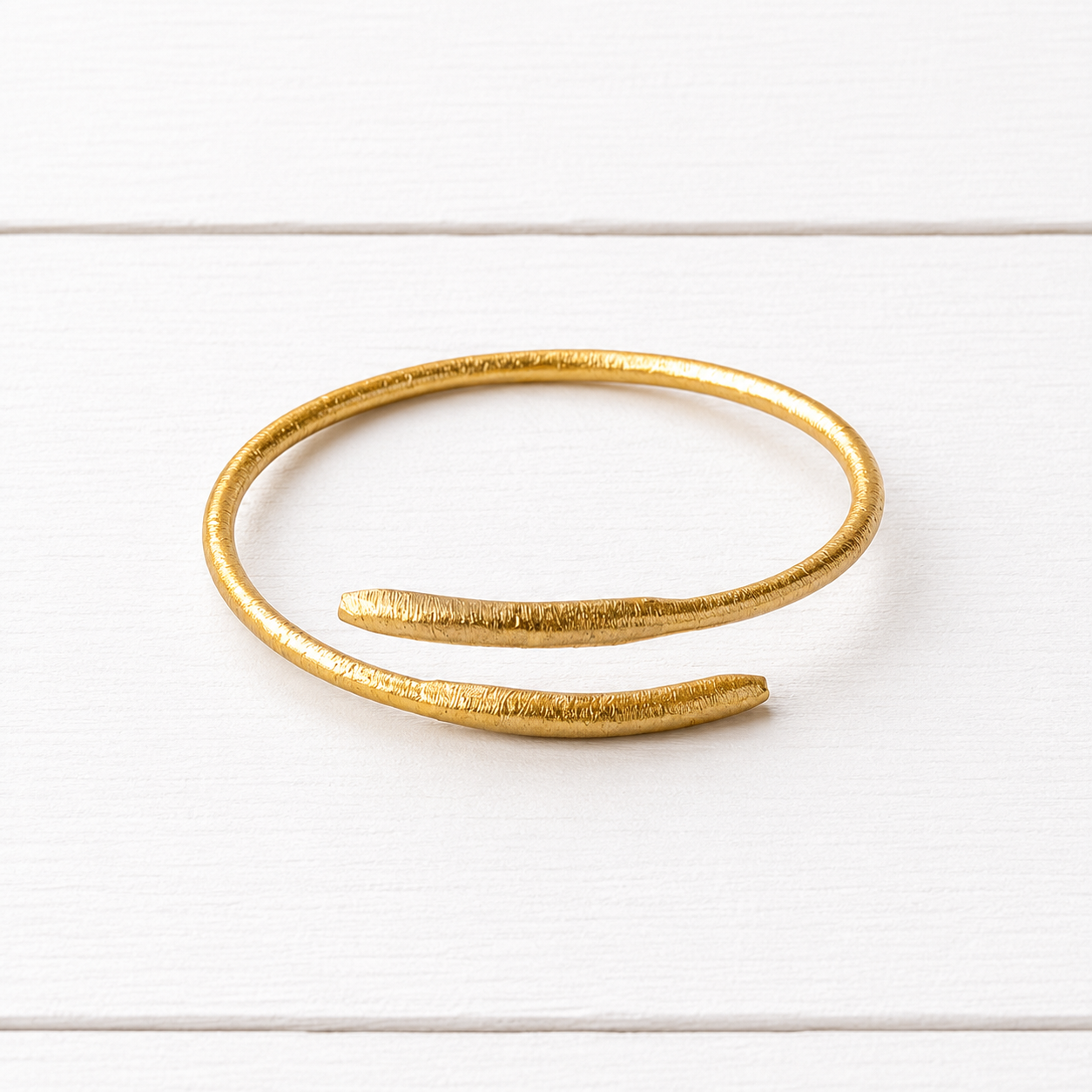 Pulsera doble dorada mate