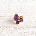 Anillo triple forma amatista