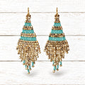 Pendientes Miyuki latón verde