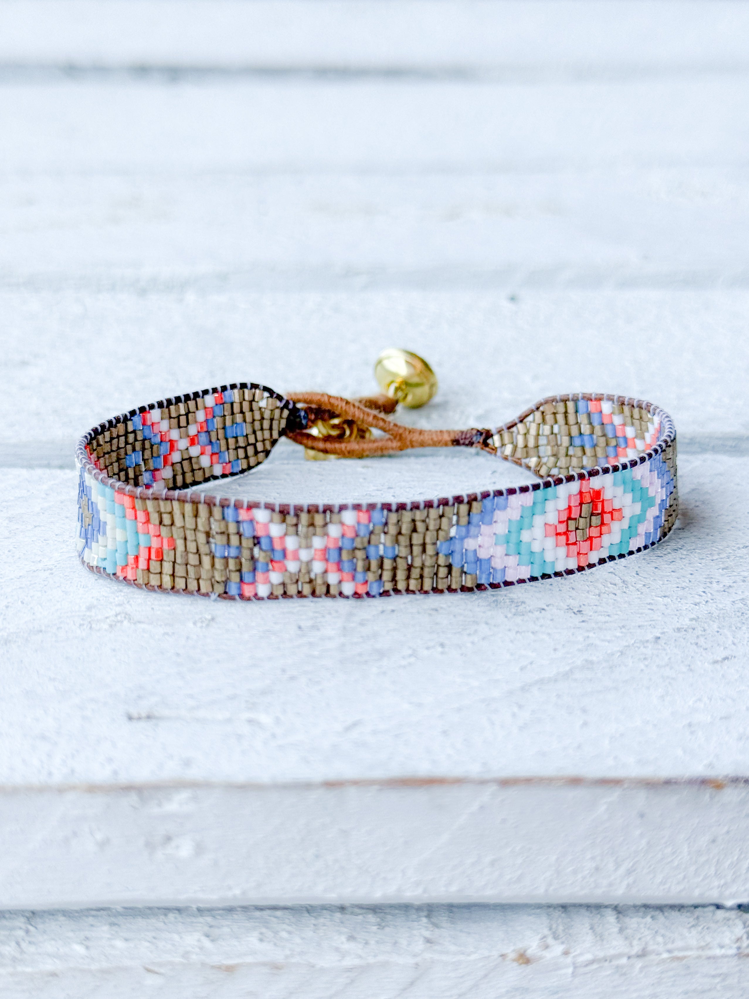 Pulsera rombos miyuki 1cm