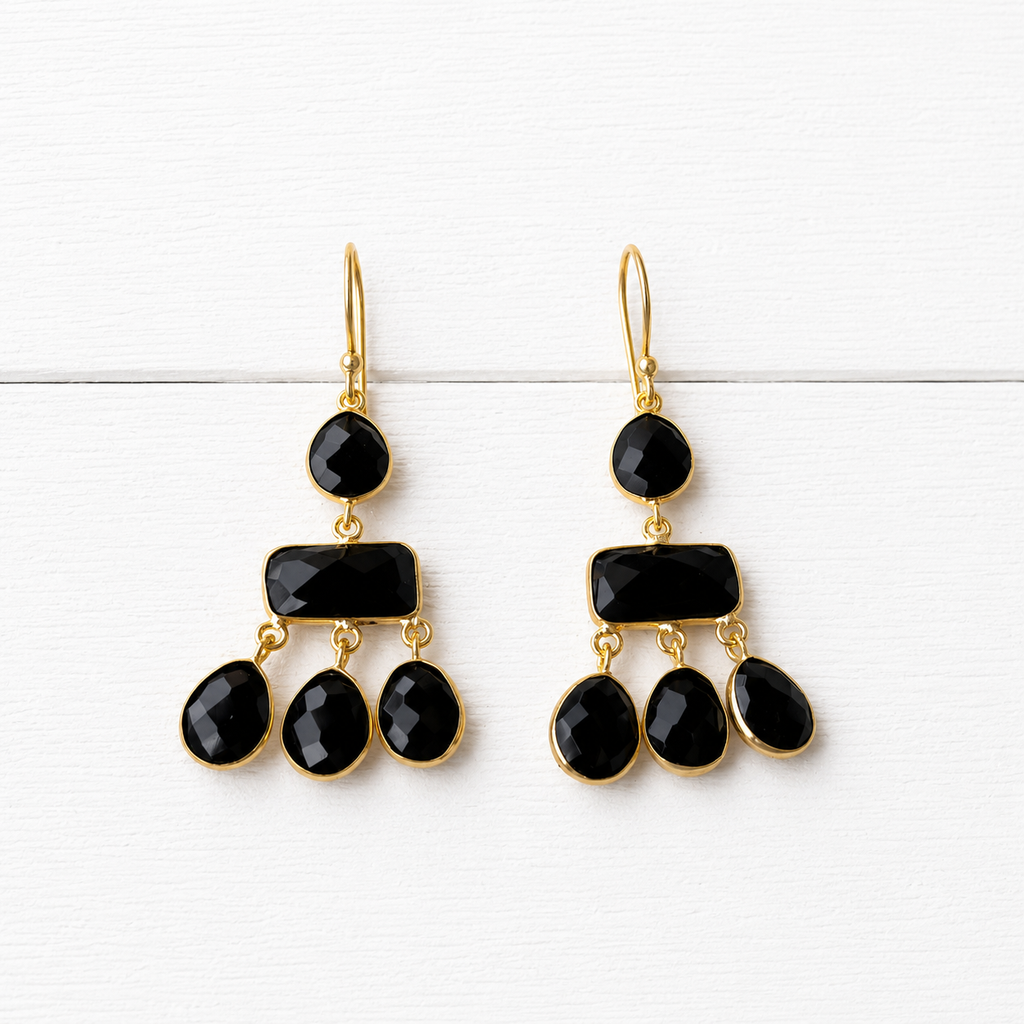 Pendientes gota negros