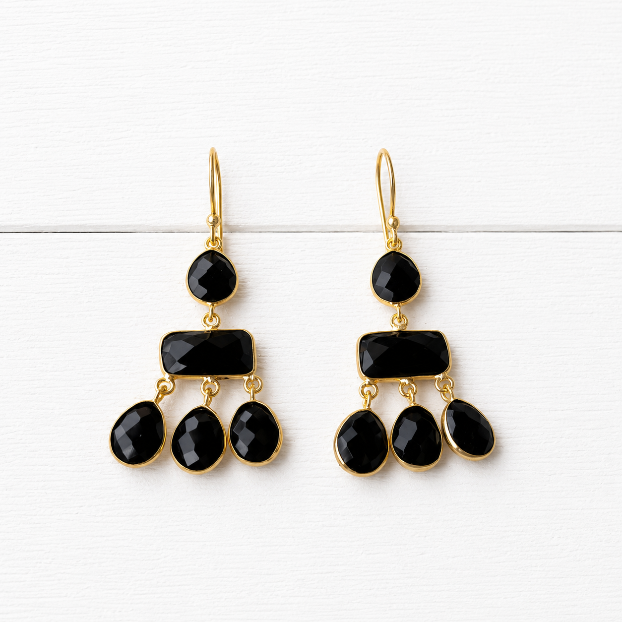 Pendientes gota negros