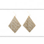 Pendientes rombo dorado