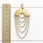 Pendientes cortina dorados cristal
