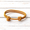 Pulsera nudos mostaza