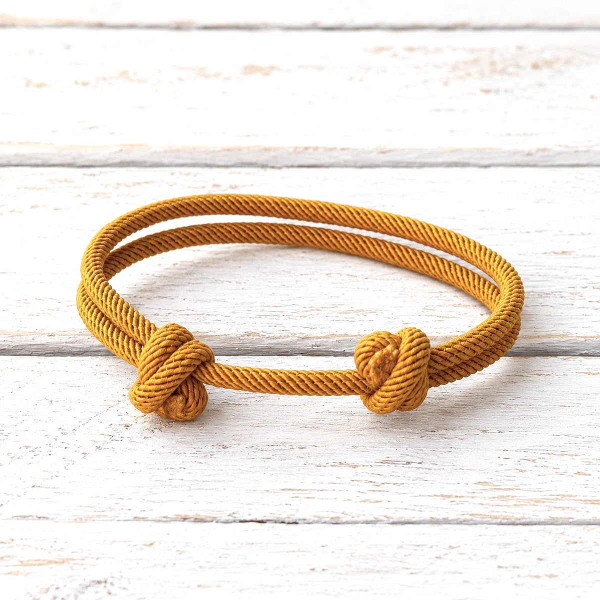 Pulsera nudos mostaza