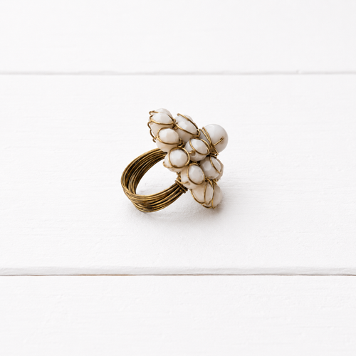 Anillo alambre natural
