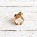 Anillo triple forma amazonita
