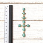 Pendientes cruz amazonita