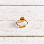 Anillo oval amazonita