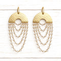 Pendientes cortina dorados cristal