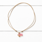 Gargantilla pez vidrio rosa