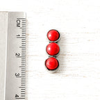 Pendientes tres piedras rojas
