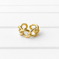 Anillo eslabones oro mate