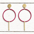 Pendientes aro barra fresa