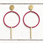 Pendientes aro barra fresa