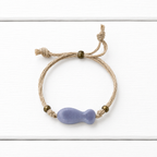 Pulsera cáñamo pez lavanda