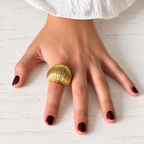 Anillo acero  rayado