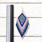 Pendientes miyuki morados