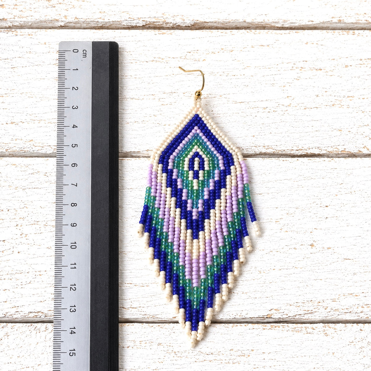 Pendientes miyuki morados