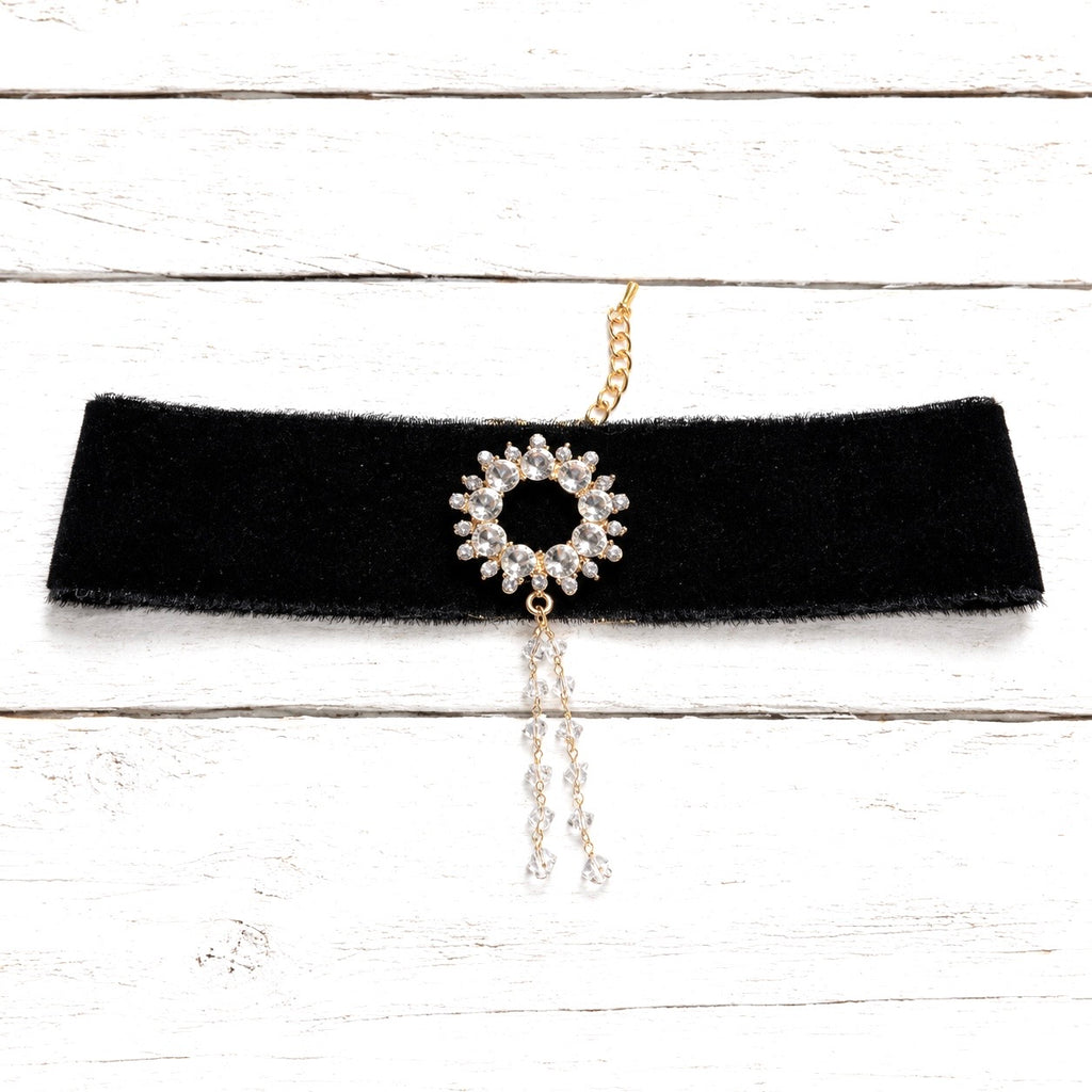 Gargantilla Choker terciopelo vintage negro