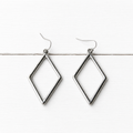 Pendientes rombo plateado