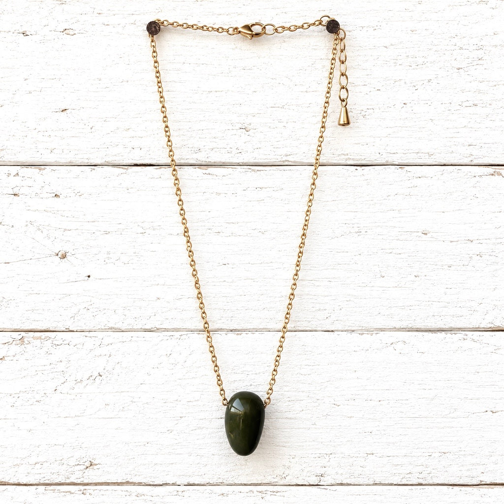 Gargantilla gota verde