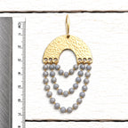 Pendientes cortina triple gris