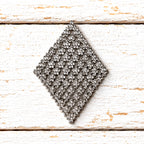 Pendientes rombo Strass plateado