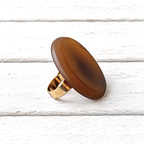 Anillo resina camel XL