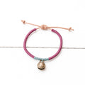 Pulsera cascabel berenjena/azul