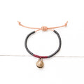 Pulsera cascabel gris/granate