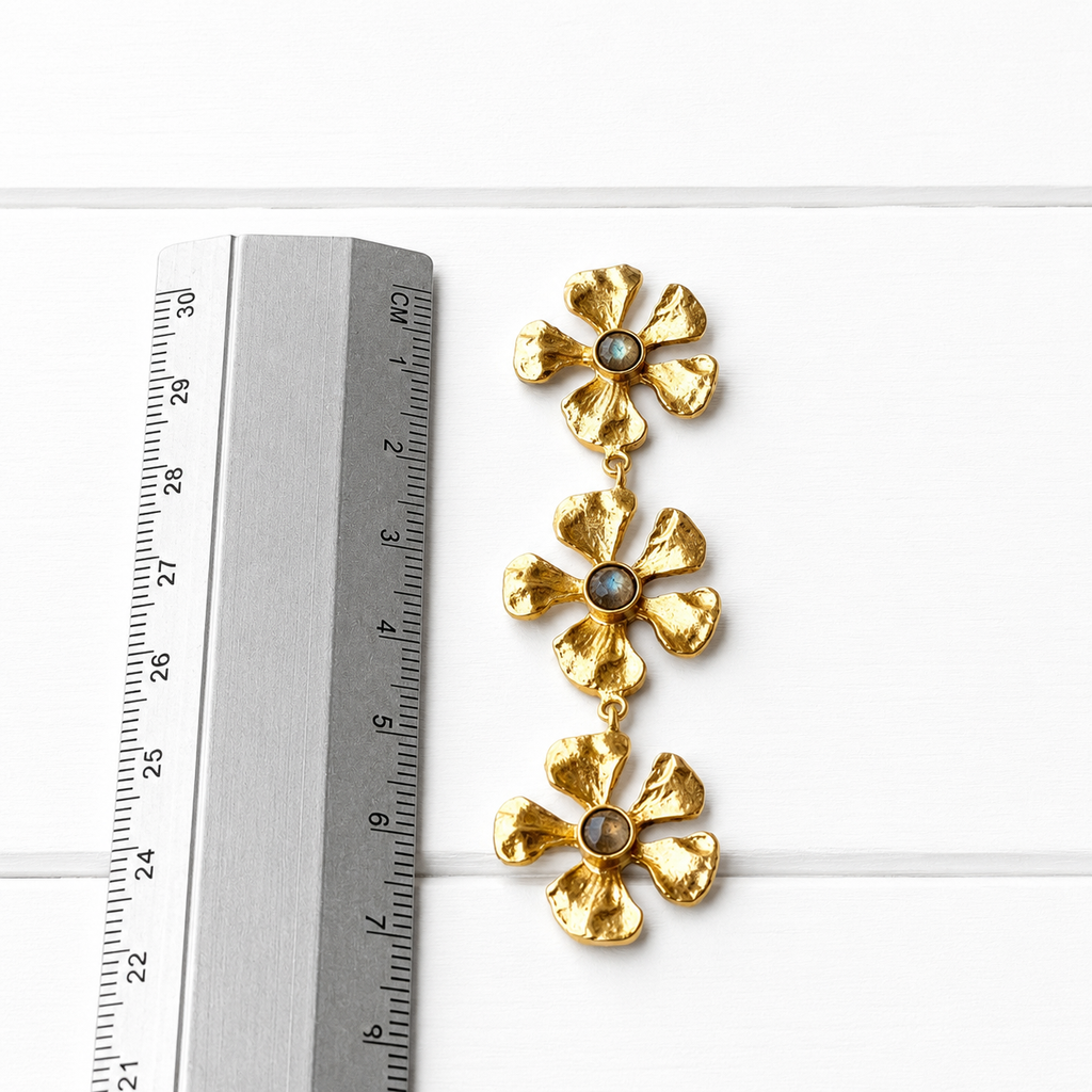 Pendientes flor cinco pétalos