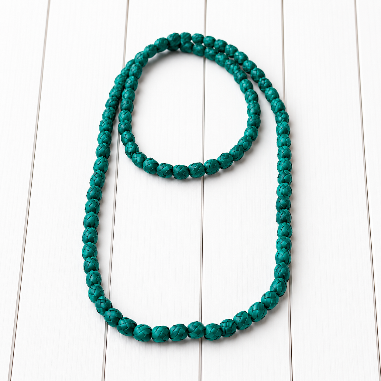 Collar paja verde