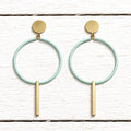 Pendientes aro barra agua