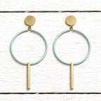 Pendientes aro barra agua