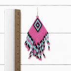 Pendientes miyuki rombo fresa