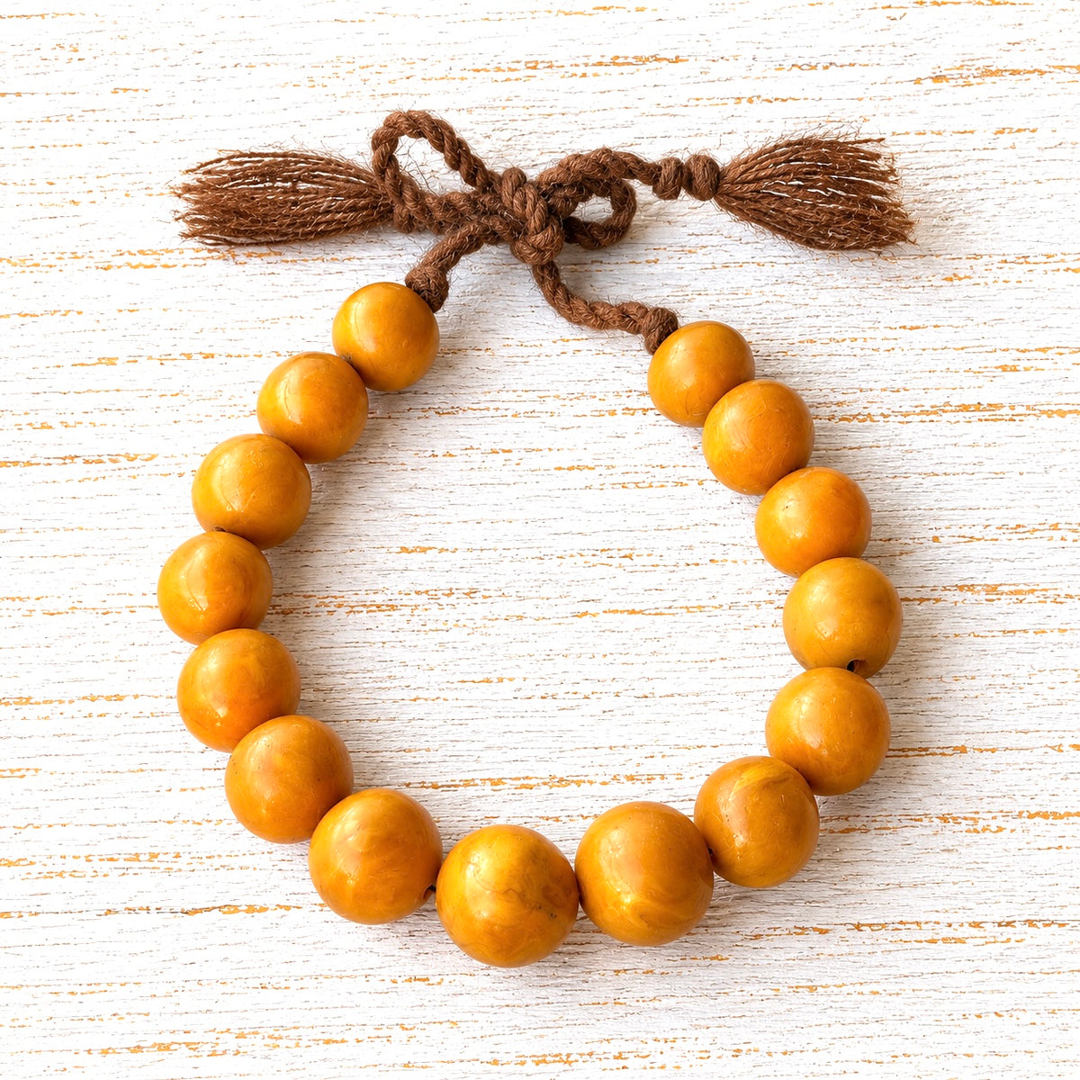 Gargantilla bolas naranja