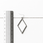 Pendientes rombo plateado
