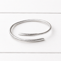 Pulsera doble plateada mate