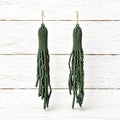 Pendientes pompón Miyuki verde