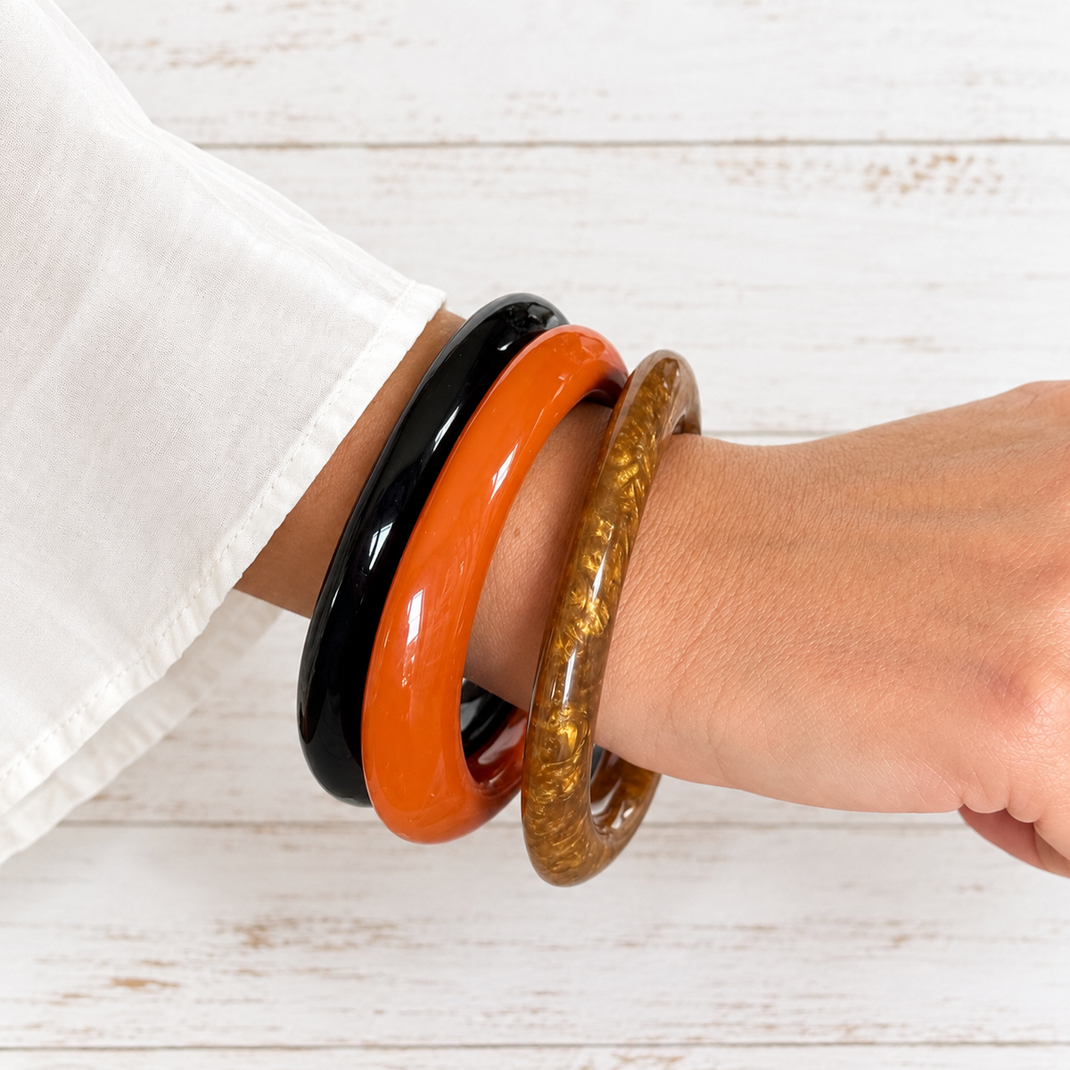 Pulsera resina negra