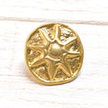 Anillo zamak dorado baño Sol círculo