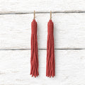 Pendientes pompón Miyuki teja